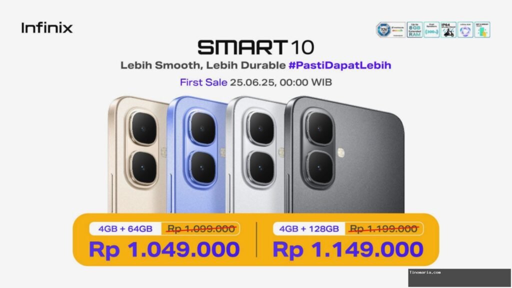 Infinix SMART 10 Series Resmi Meluncur, HP Sejutaan Dengan AI